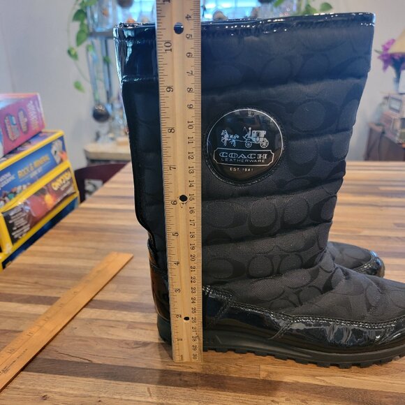 Coach Jordy Black Quilted Winter Boots - Picture 13 of 15